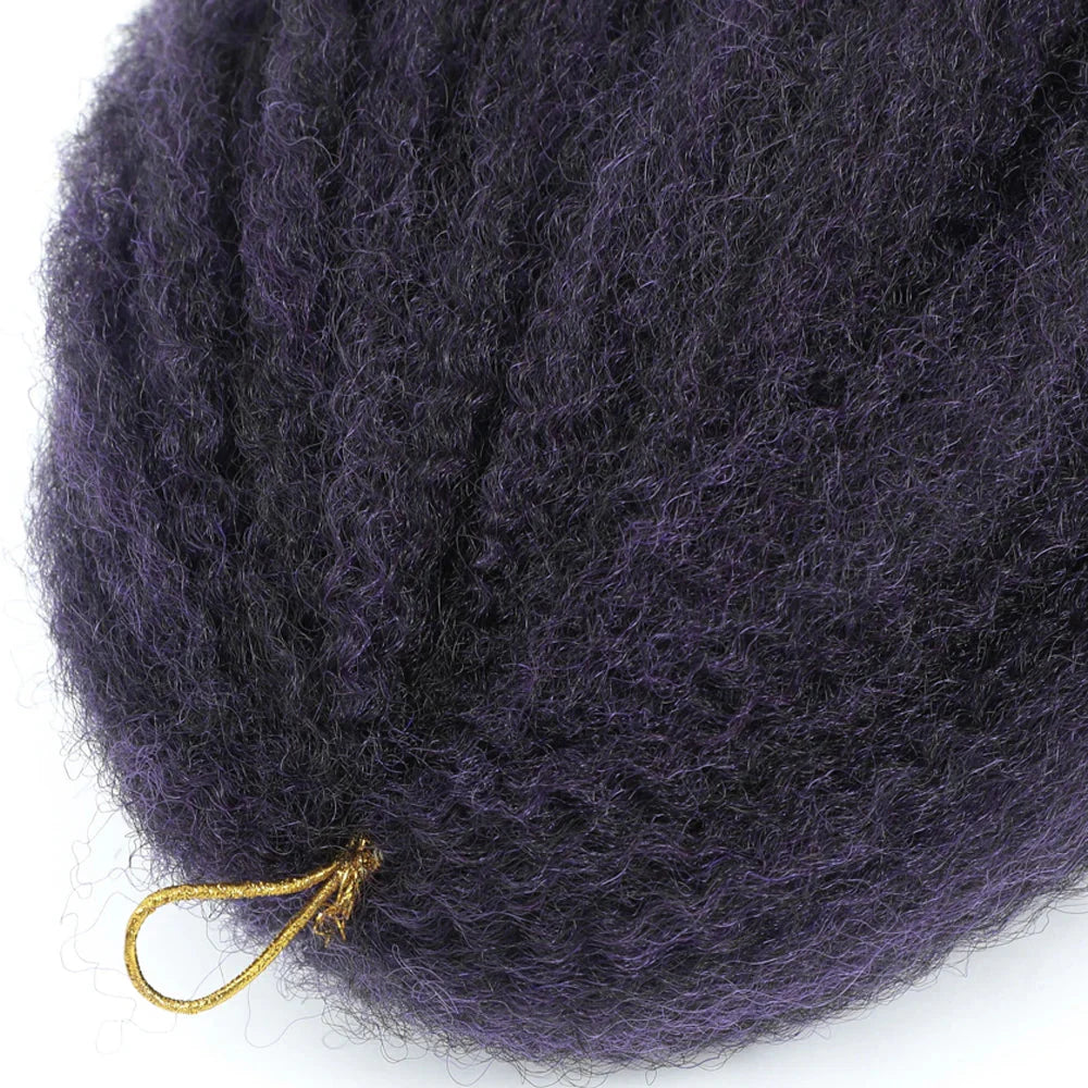 Cheveux à tresser Marley Twist 18" | Tresses au crochet | Extensions de cheveux crépus Afro Twist | Couleurs Ombré | 30 mèches/paquet