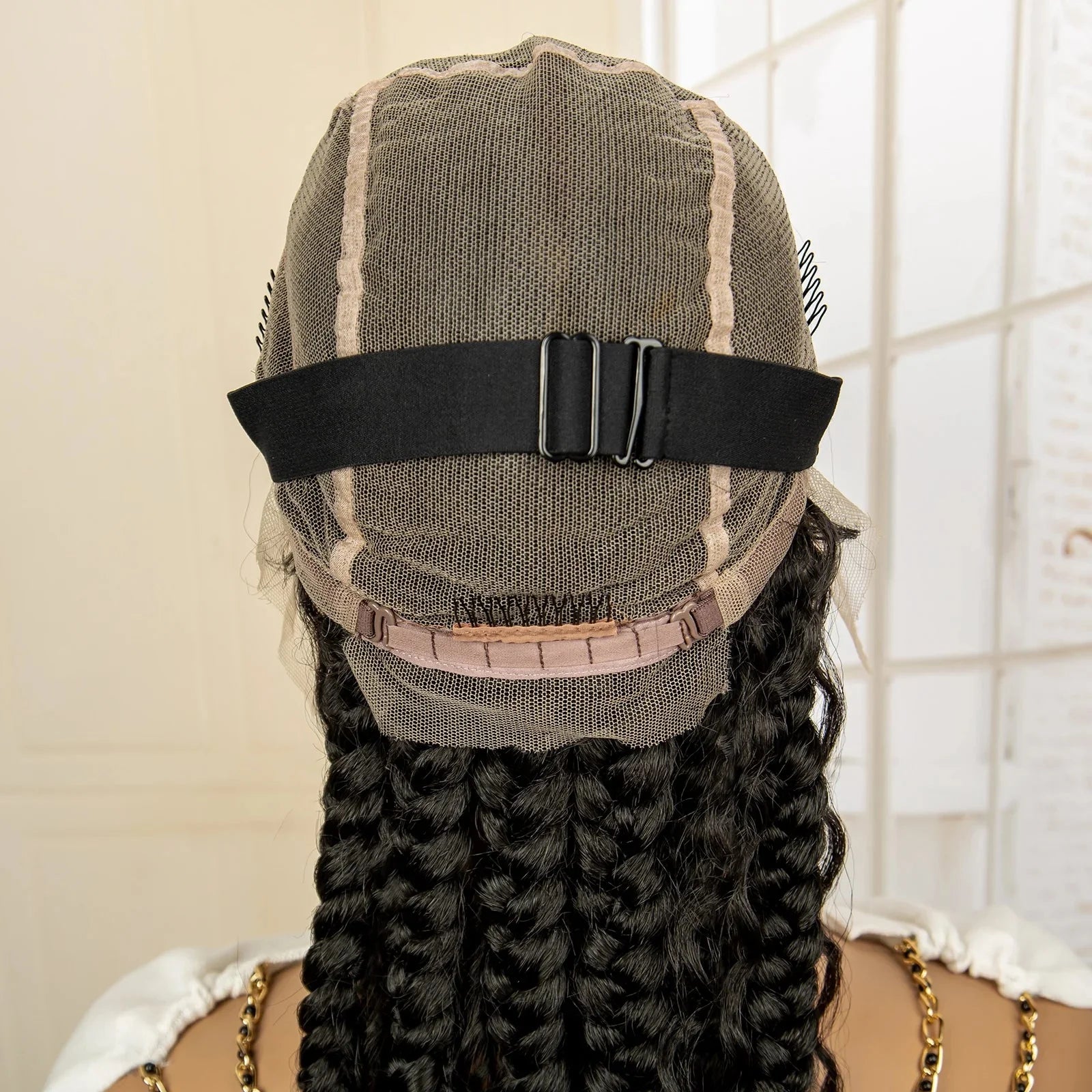Boho Cornrow & Knotless Box Braids Wig | Full Lace | Kanekalon Hair | Women's Braided Wig
