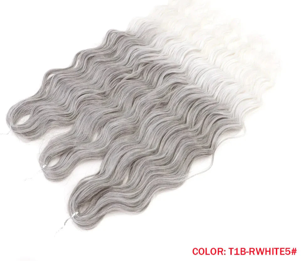 Cheveux au crochet torsadés orange de 24 pouces | Extensions de tresses synthétiques Deep Wave | Cheveux Water Wave | Fibre résistante à la chaleur | 60 mèches/paquet