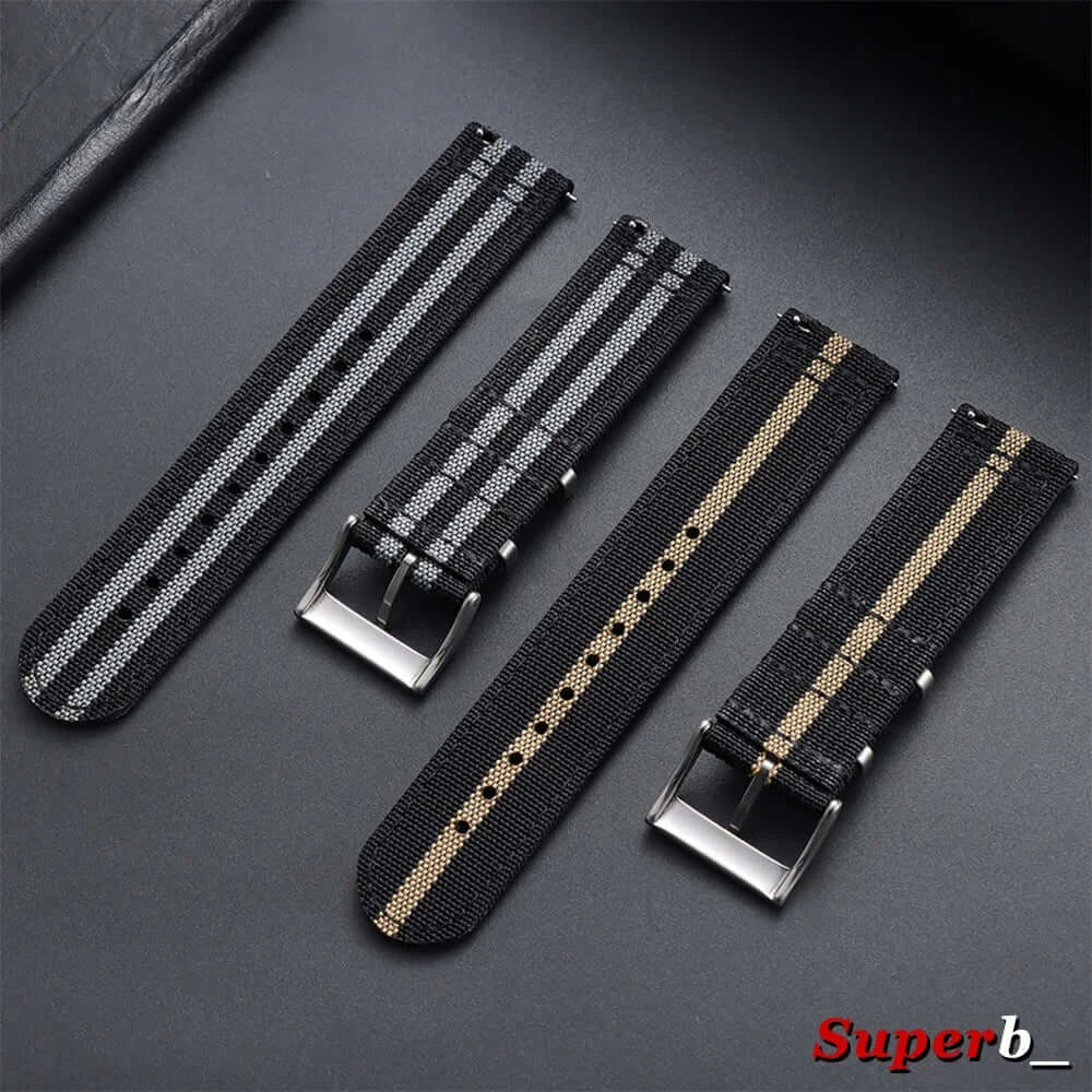 Amazfit Nylon Ribbed Watch Band Quick Release Sport Strap For Smartwatch