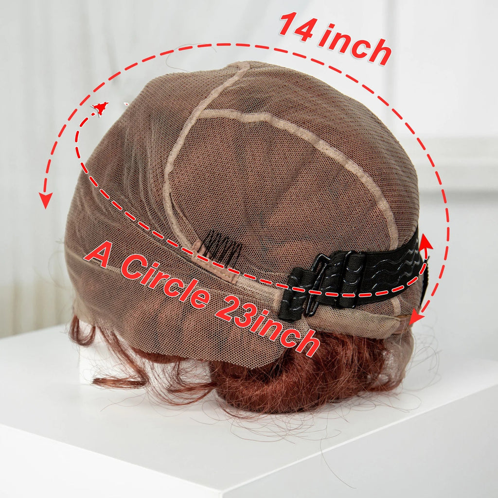 Perruque tressée gingembre pleine dentelle faite main Bantu & Dreadlock avec cheveux de bébé | Perruque tressée synthétique pour femmes noires