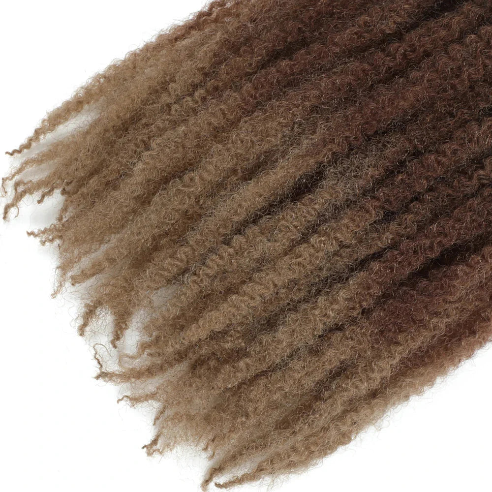 Cheveux à tresser Marley Twist 18" | Tresses au crochet | Extensions de cheveux crépus Afro Twist | Couleurs Ombré | 30 mèches/paquet