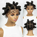 KIMA Bantu Knot Knotless Box Braids Wig | 350# Blonde Braided Bun Full Lace Wig for Black Women