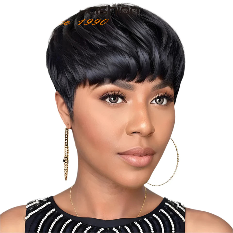 Perruque Lace Front Kinky Straight 13x4 | Sans colle | Cheveux Vierges Brésiliens | Pré-épilée avec Baby Hair
