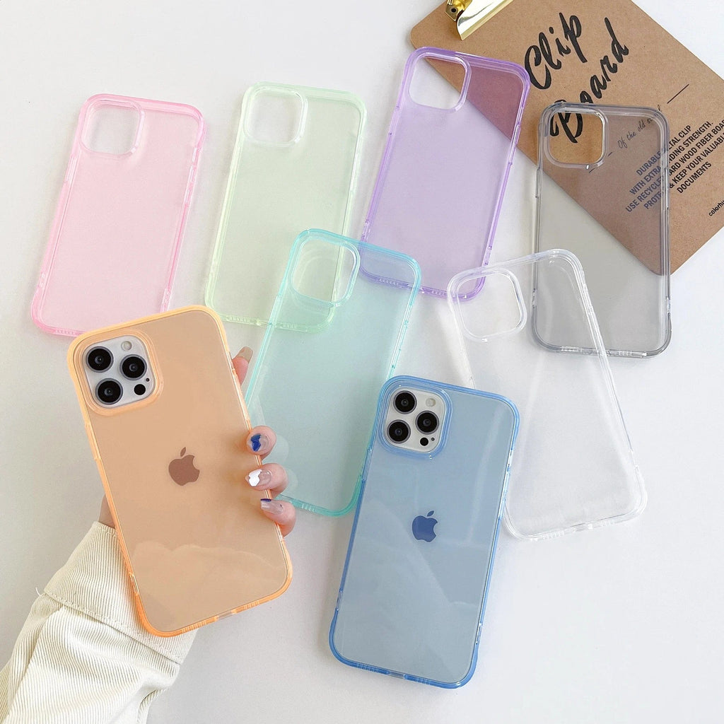 Coque iPhone Couleur Bonbon Transparente