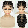 Perruque Lace Front Invisible Tressée sans Nœuds | Tresses au Crochet | Dentelle Transparente | Femmes Noires