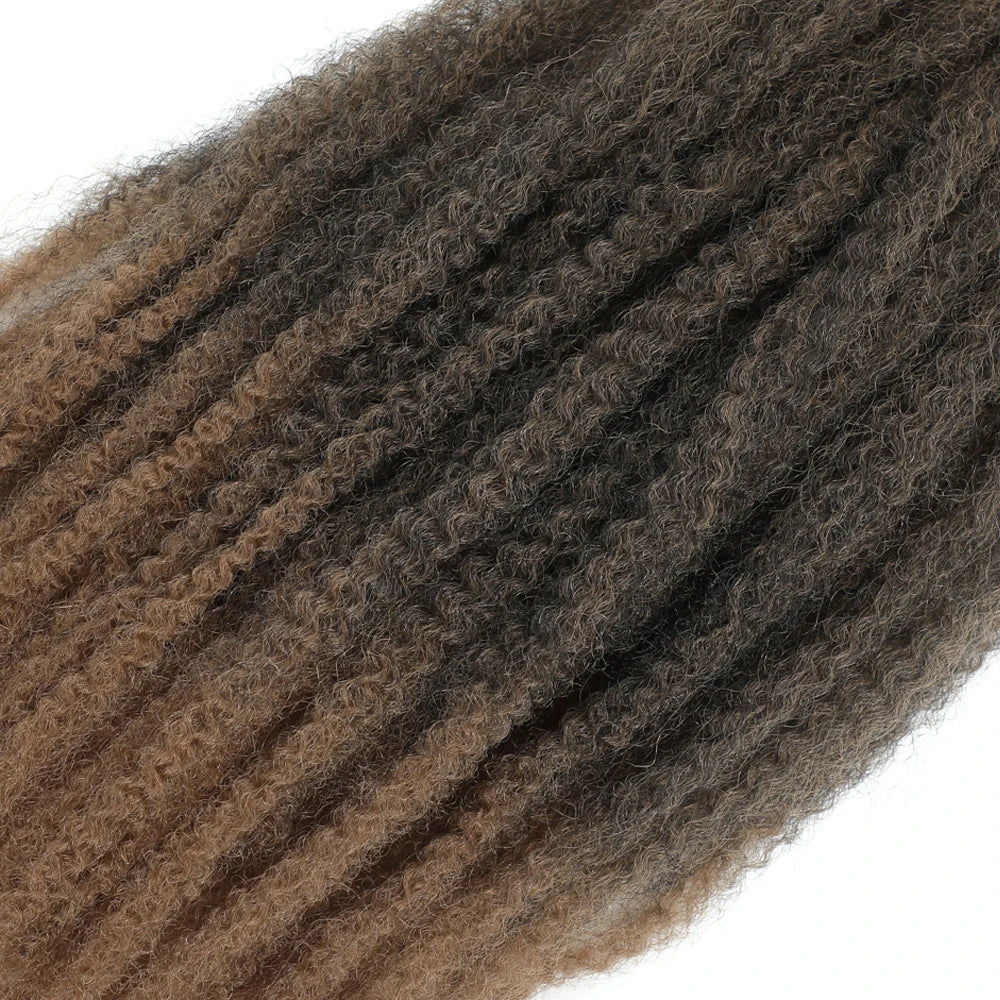 Cheveux à tresser Marley Twist 18" | Tresses au crochet | Extensions de cheveux crépus Afro Twist | Couleurs Ombré | 30 mèches/paquet