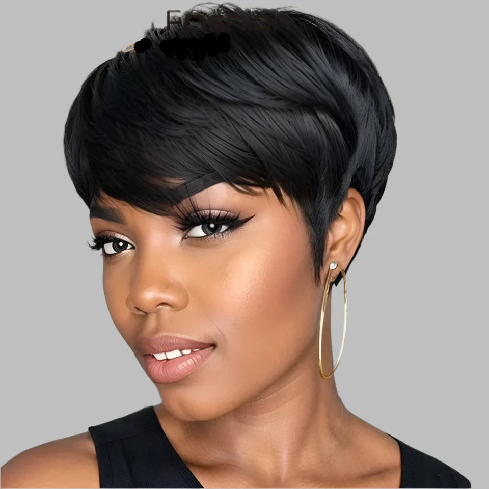 Perruque Lace Front Kinky Straight 13x4 | Sans colle | Cheveux Vierges Brésiliens | Pré-épilée avec Baby Hair