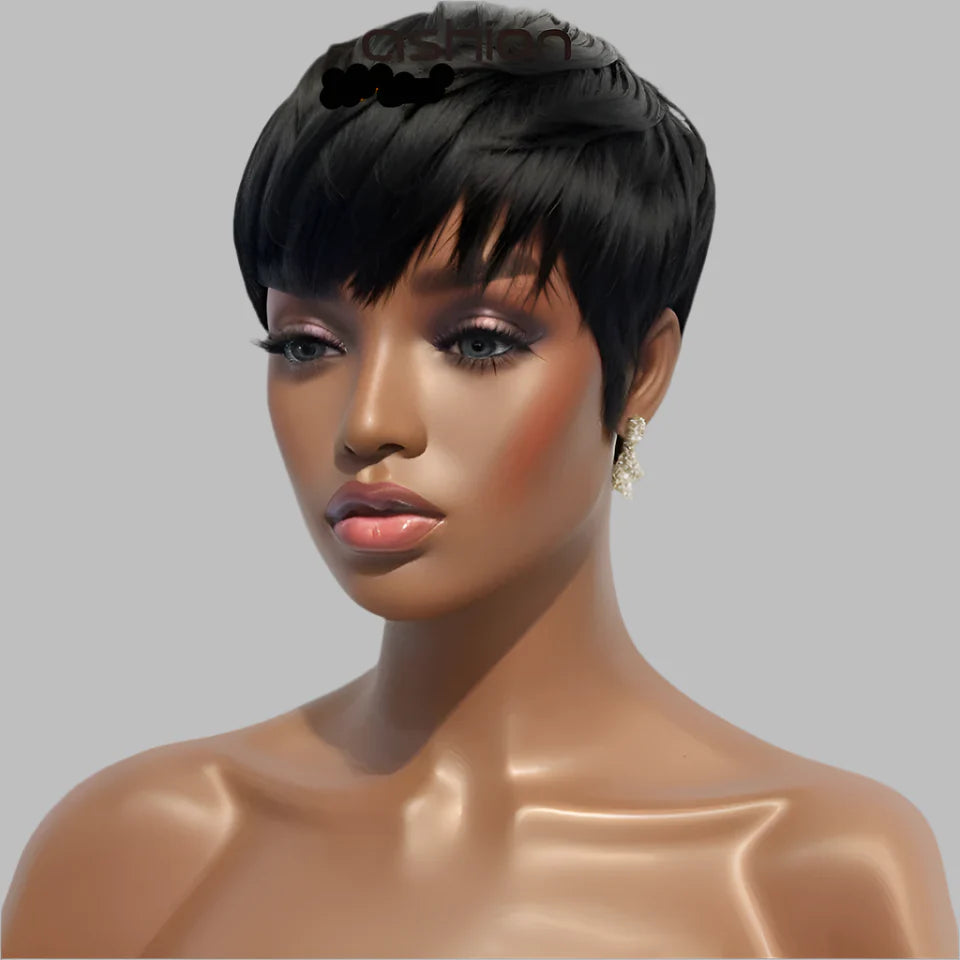 Perruque Lace Front Kinky Straight 13x4 | Sans colle | Cheveux Vierges Brésiliens | Pré-épilée avec Baby Hair