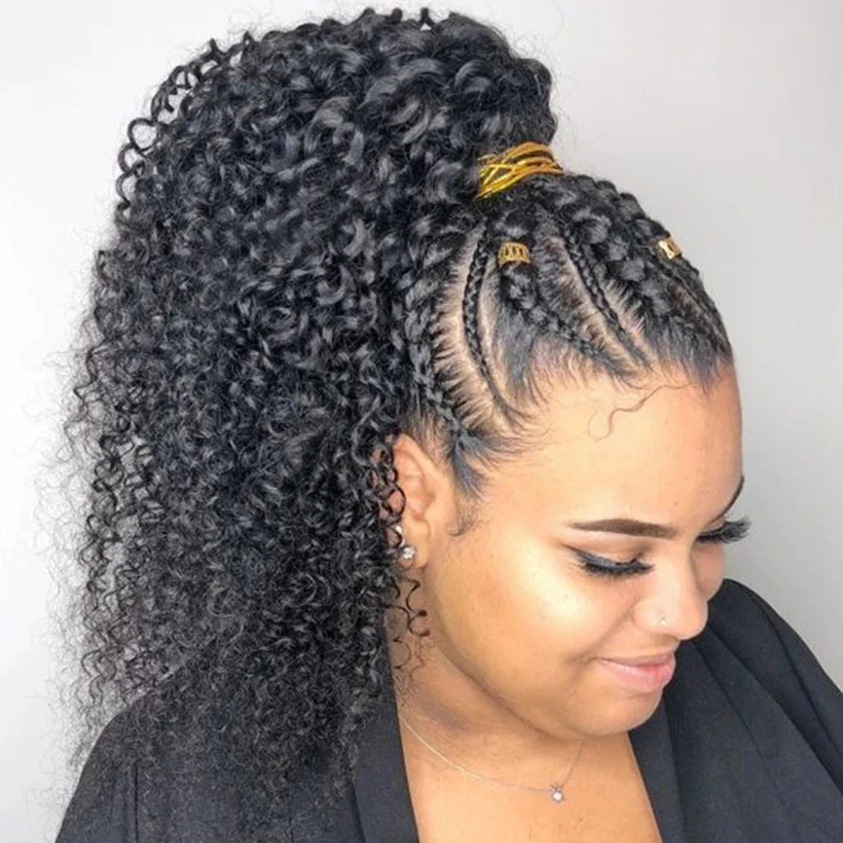 Perruque Bob en cheveux naturels 16" | Afro crépu bouclé | Densité 250 % | Cheveux Remy | Lace Front