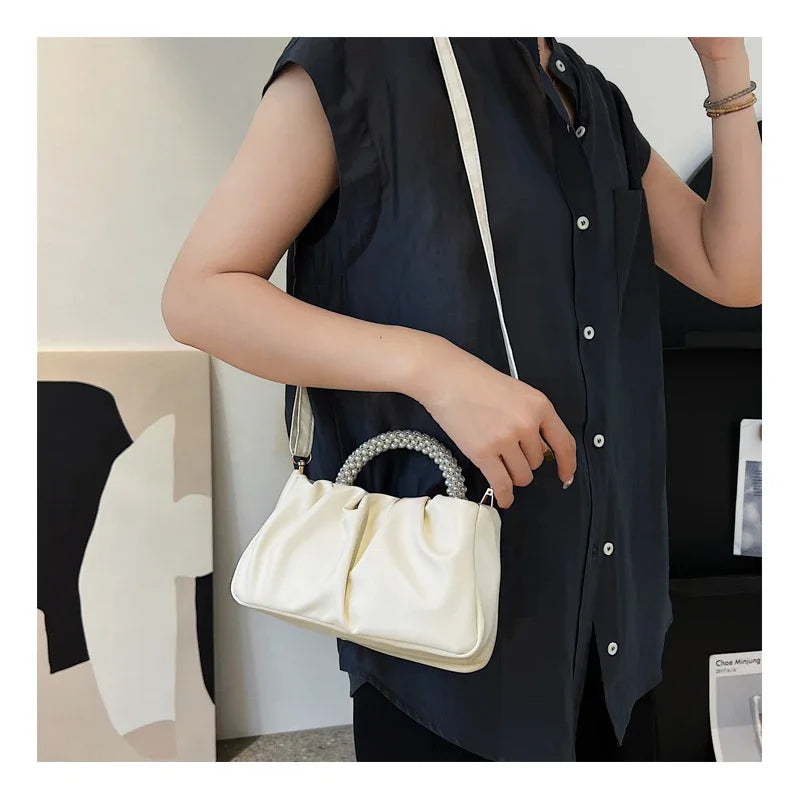 Sac Nuage pour Femme | Nouveau Sac Bandoulière & Sac à Bandoulière en Cuir PU Souple et Uni (Simple & Élégant)