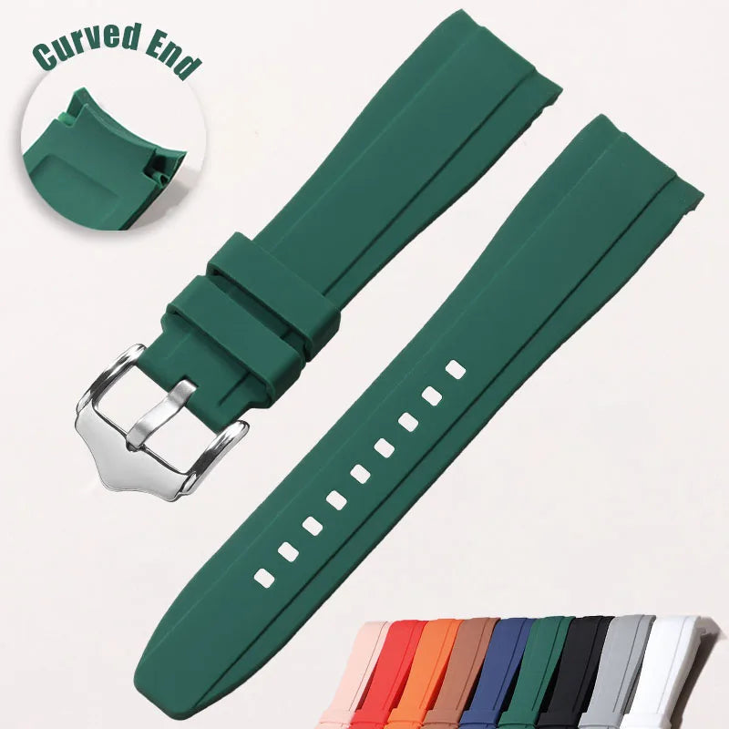 OnePlus Smartwatch Silicone Watch Band Curved End Rubber Strap Bracelet