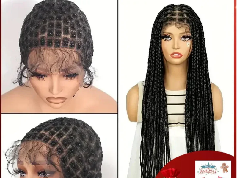 Bonnet de perruque tressé entièrement en dentelle | Bonnet pour tresses couchées | Bonnet de tressage double dentelle | Bonnet pour tresses sans nœuds