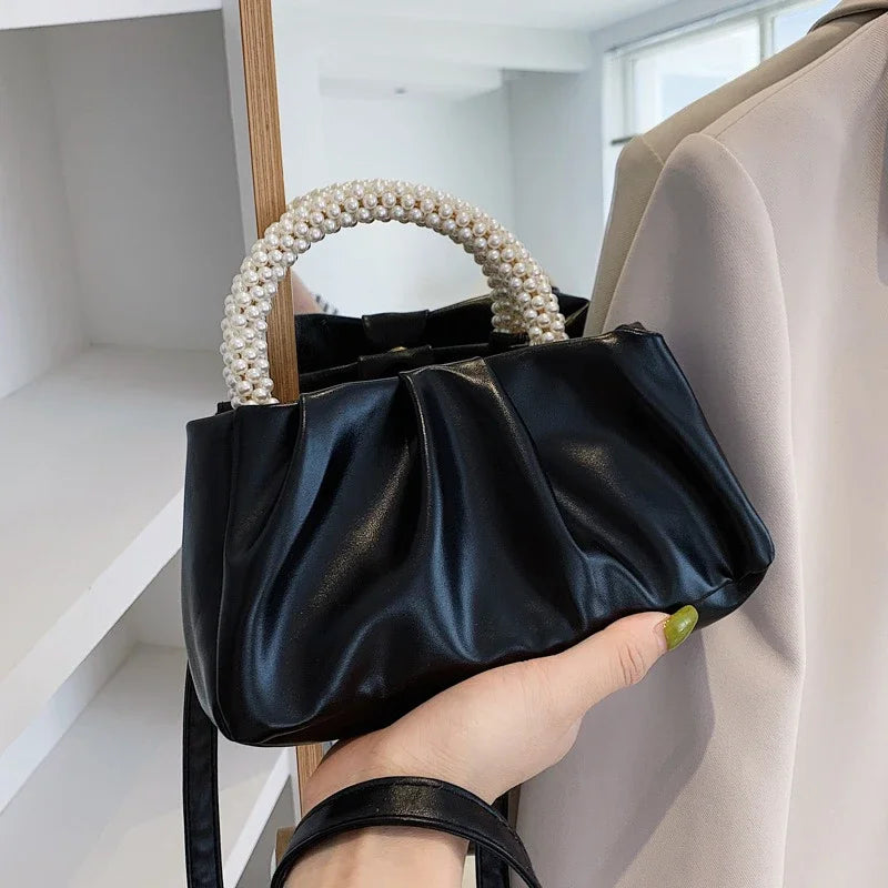 Sac Nuage pour Femme | Nouveau Sac Bandoulière & Sac à Bandoulière en Cuir PU Souple et Uni (Simple & Élégant)