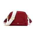 Women's Crossbody Bag Autumn/Winter Collection | Anti-Velvet Wine Red Shoulder Bag (Square Tote Christmas Gift)
