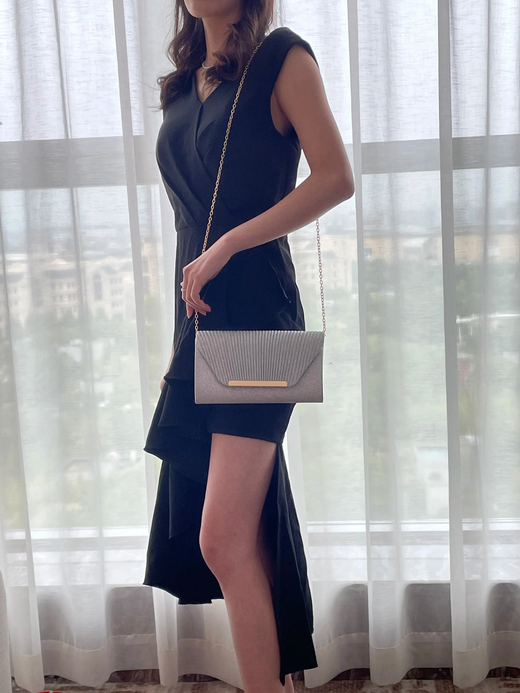 Pochette élégante et tendance | Sac de soirée à chaîne très tendance et sac à main de mariée ou de demoiselle d'honneur (prix d'usine)