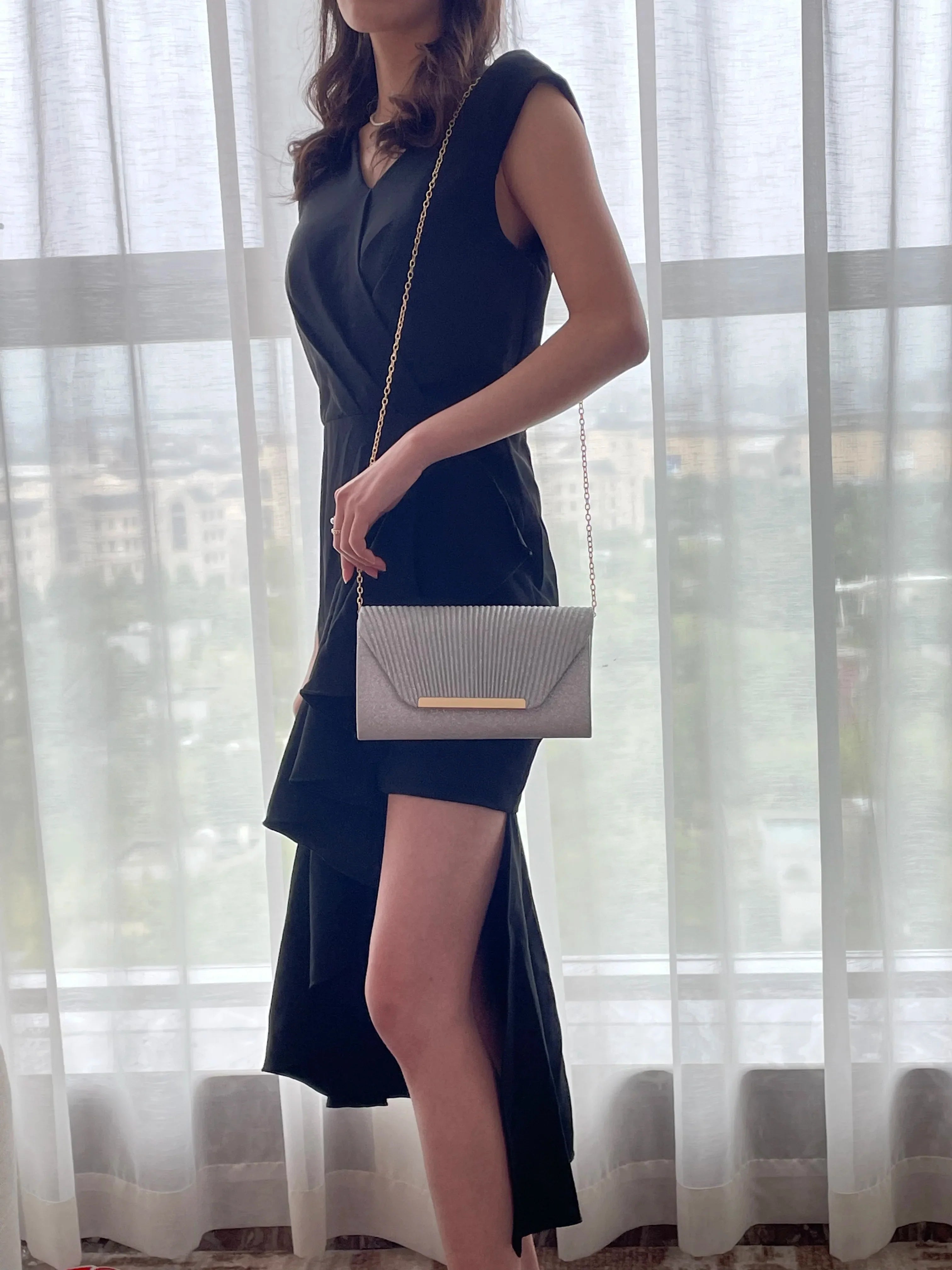 Pochette élégante et tendance | Sac de soirée à chaîne très tendance et sac à main de mariée ou de demoiselle d'honneur (prix d'usine)