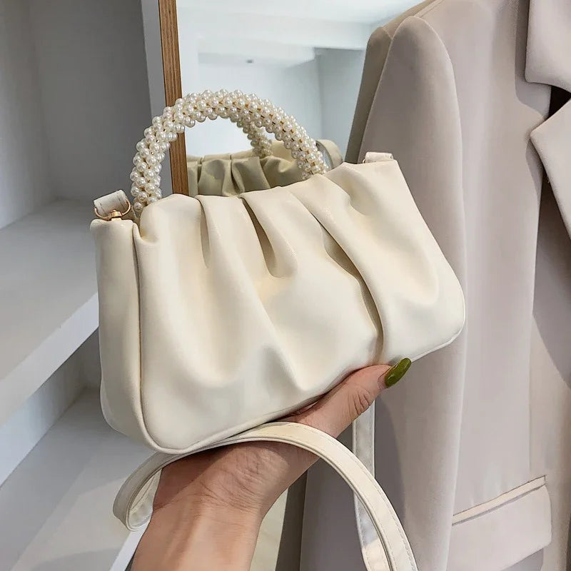 Sac Nuage pour Femme | Nouveau Sac Bandoulière & Sac à Bandoulière en Cuir PU Souple et Uni (Simple & Élégant)