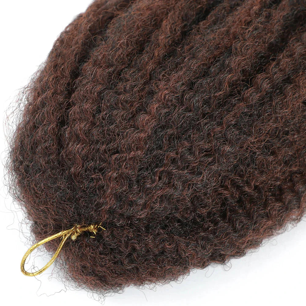 Cheveux à tresser Marley Twist 18" | Tresses au crochet | Extensions de cheveux crépus Afro Twist | Couleurs Ombré | 30 mèches/paquet