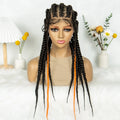 Perruque en dentelle complète tressée sans nœuds | Tresses africaines | Cheveux de bébé | Perruque tressée synthétique