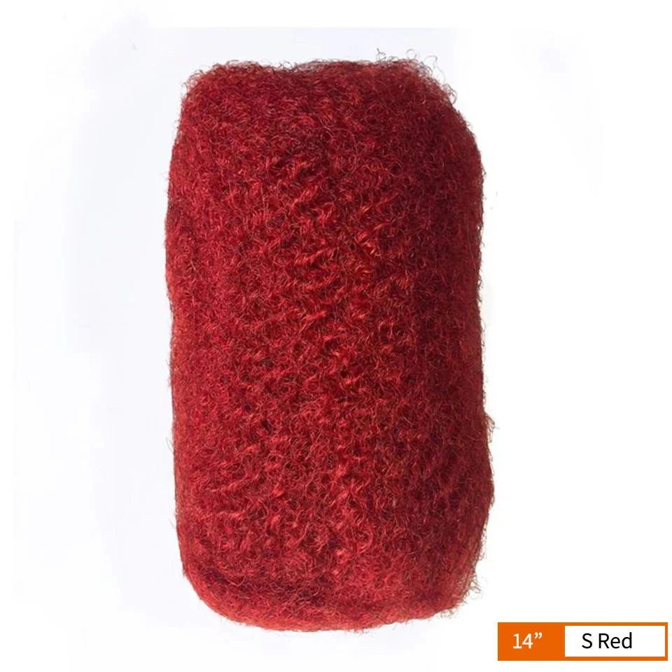 Cheveux brésiliens Remy afro crépus en vrac | 50g/paquet | Extensions de dreadlocks et tresses | Aspect naturel