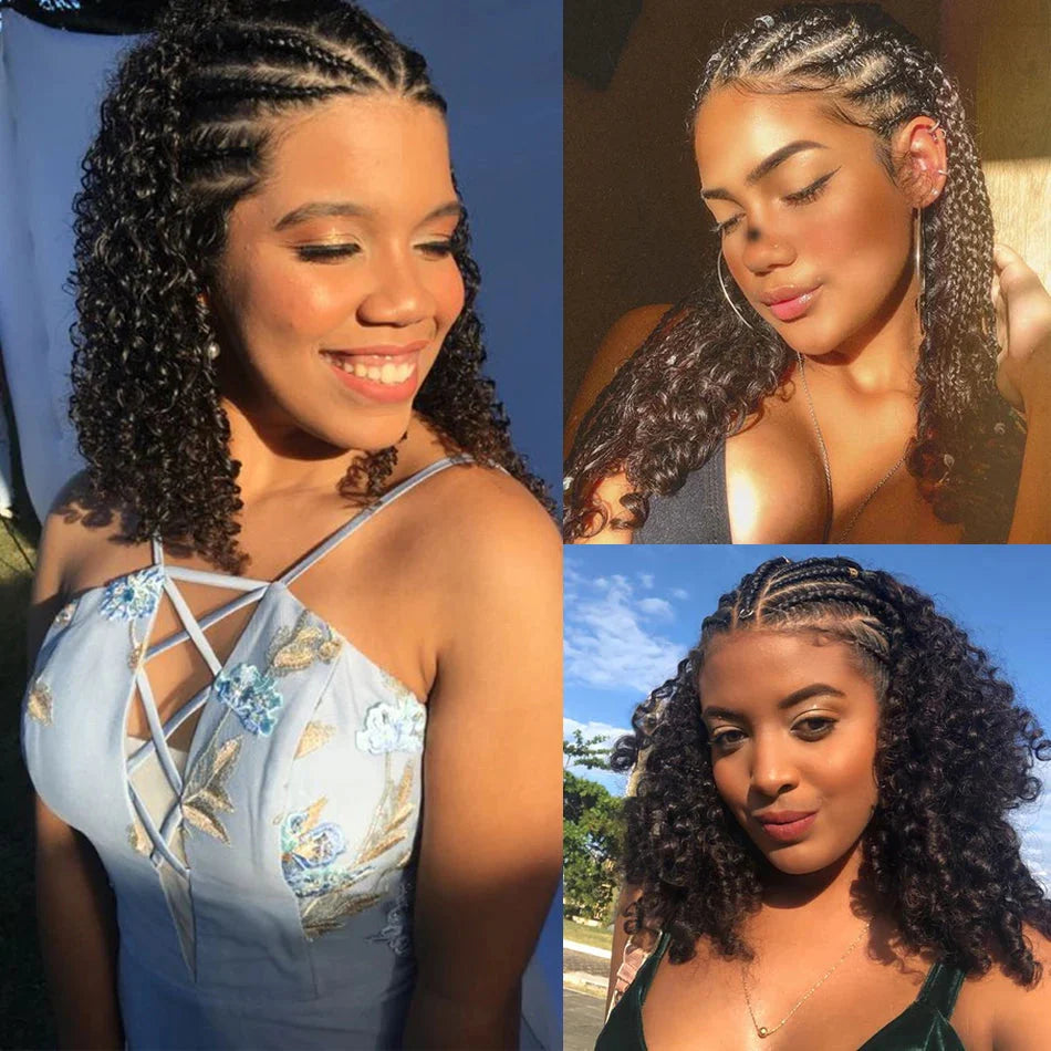 Perruque Bob en cheveux naturels 16" | Afro crépu bouclé | Densité 250 % | Cheveux Remy | Lace Front