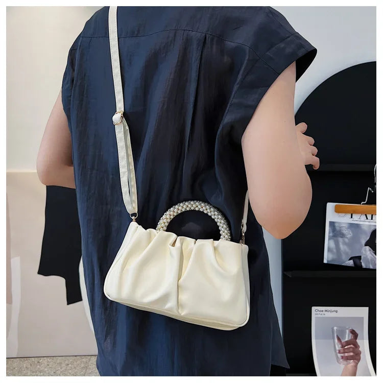 Sac Nuage pour Femme | Nouveau Sac Bandoulière & Sac à Bandoulière en Cuir PU Souple et Uni (Simple & Élégant)