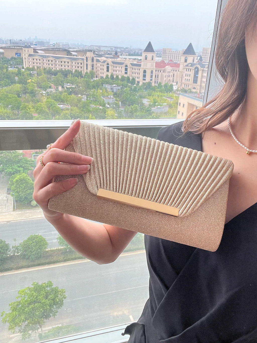 Pochette élégante et tendance | Sac de soirée à chaîne très tendance et sac à main de mariée ou de demoiselle d'honneur (prix d'usine)