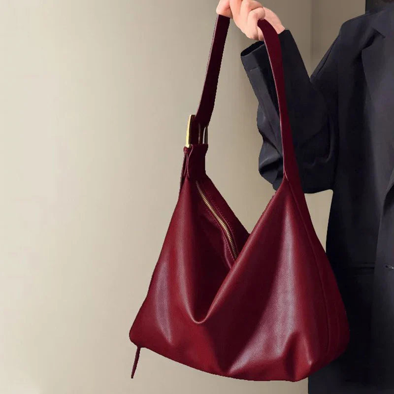 Sac à bandoulière vintage grande capacité | Sacoche souple en cuir à porter en bandoulière ou à l'épaule (Sac à main décontracté portable - Bolsa)
