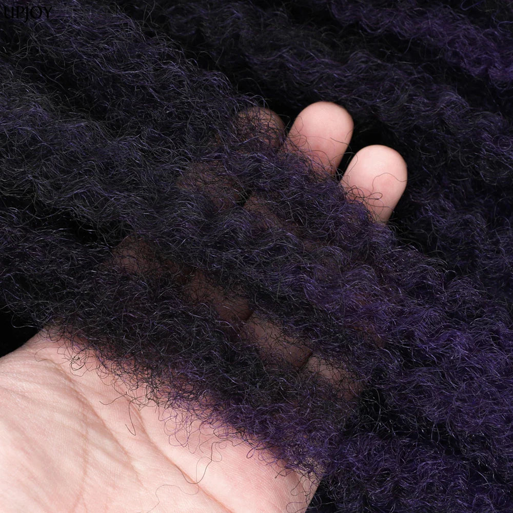 Cheveux à tresser Marley Twist 18" | Tresses au crochet | Extensions de cheveux crépus Afro Twist | Couleurs Ombré | 30 mèches/paquet