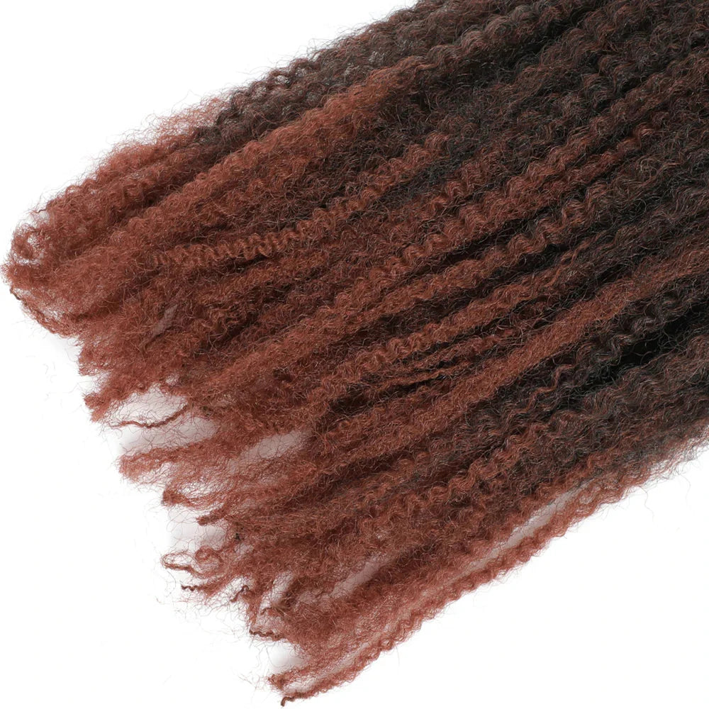 Cheveux à tresser Marley Twist 18" | Tresses au crochet | Extensions de cheveux crépus Afro Twist | Couleurs Ombré | 30 mèches/paquet
