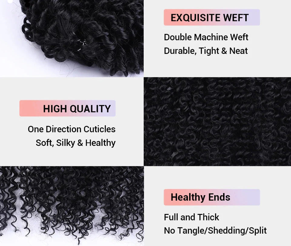 Cheveux au crochet bouclés afro crépus magiques de 18 po | Tresses torsadées Ombre Passion | 60 mèches/paquet | Résistant à la chaleur