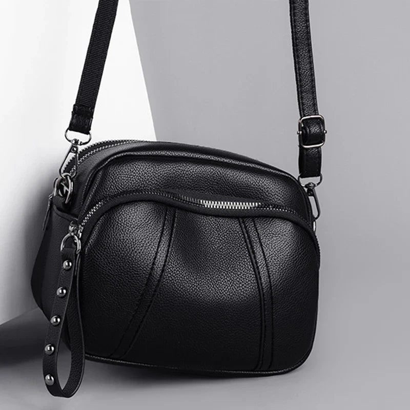Sac bandoulière décontracté en cuir PU pour femme | Sac à main en coquillage (Petit sac messager à bandoulière de luxe pour femme)