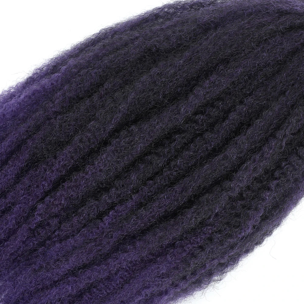 Cheveux à tresser Marley Twist 18" | Tresses au crochet | Extensions de cheveux crépus Afro Twist | Couleurs Ombré | 30 mèches/paquet