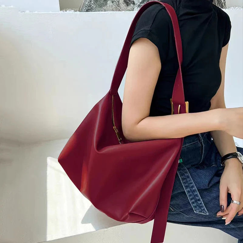 Sac à bandoulière vintage grande capacité | Sacoche souple en cuir à porter en bandoulière ou à l'épaule (Sac à main décontracté portable - Bolsa)