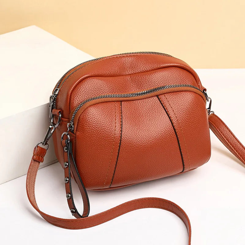 Sac bandoulière décontracté en cuir PU pour femme | Sac à main en coquillage (Petit sac messager à bandoulière de luxe pour femme)