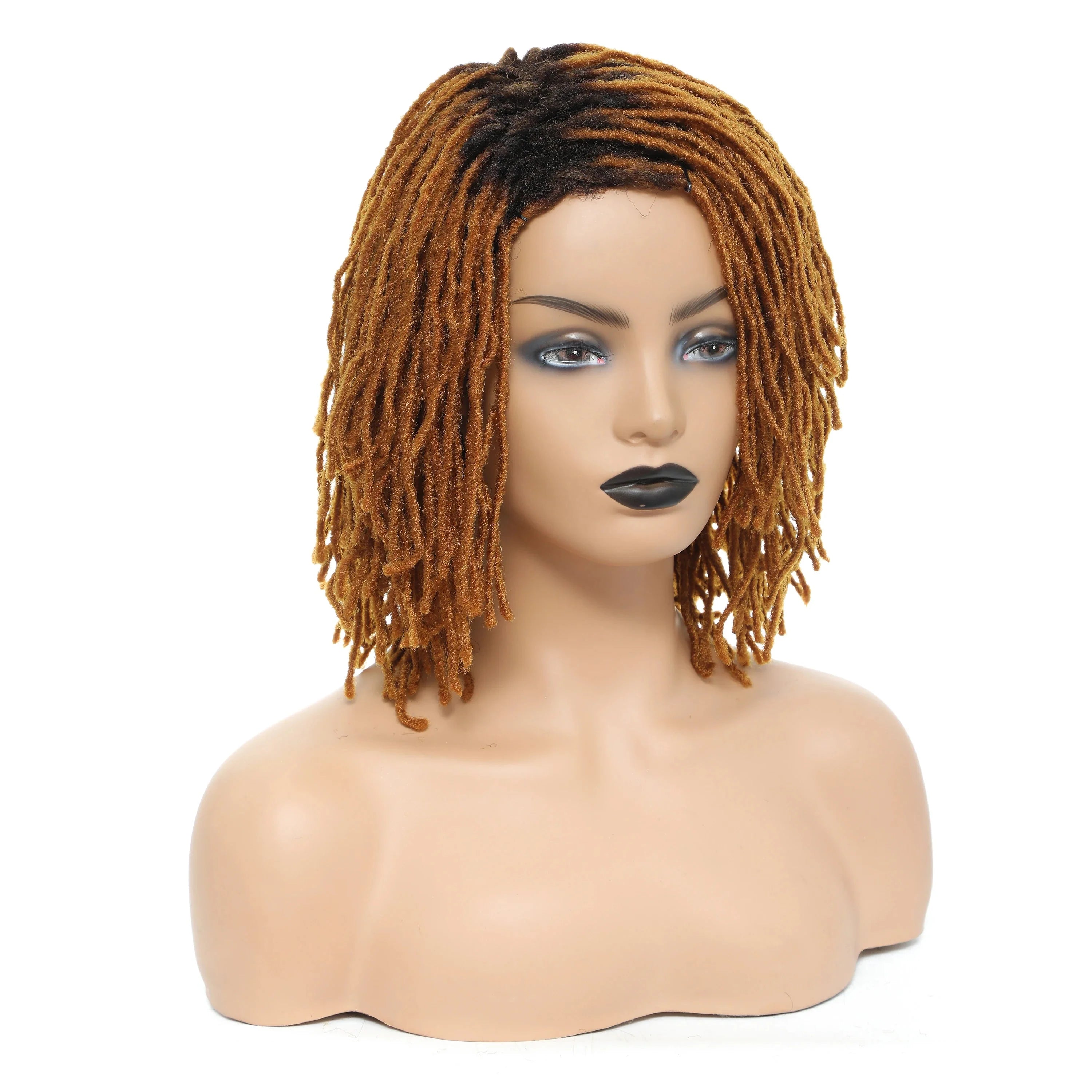 Perruque de dreadlocks ombrées de 25 cm | Sister Locs | Tresses au crochet Faux Locs | Cheveux synthétiques torsadés