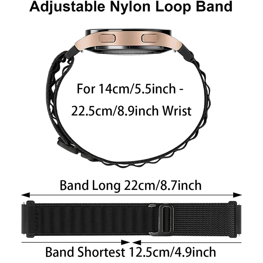 Polar Smartwatch Nylon Loop Band - Adjustable Watch Strap