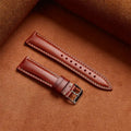 Amazfit Band Vintage Oil Wax Leather Watch Strap Cowhide Buckle
