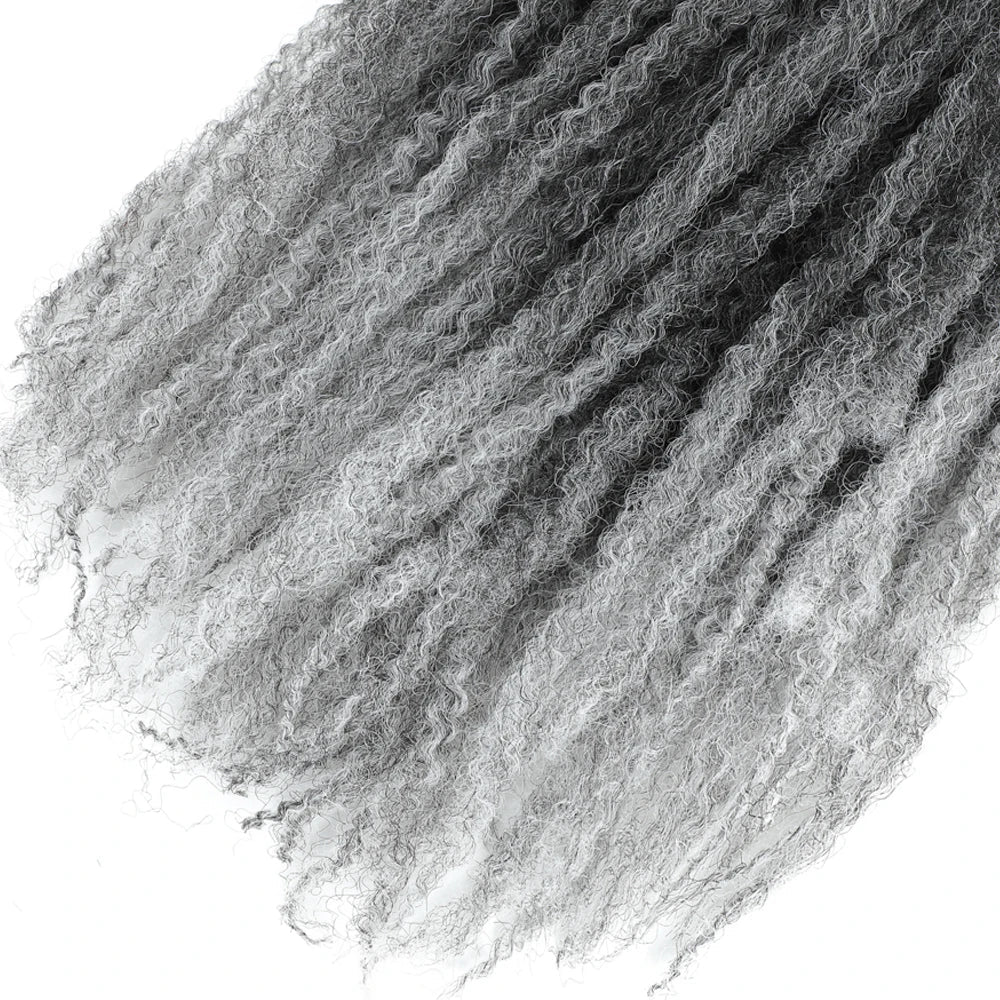 Cheveux à tresser Marley Twist 18" | Tresses au crochet | Extensions de cheveux crépus Afro Twist | Couleurs Ombré | 30 mèches/paquet
