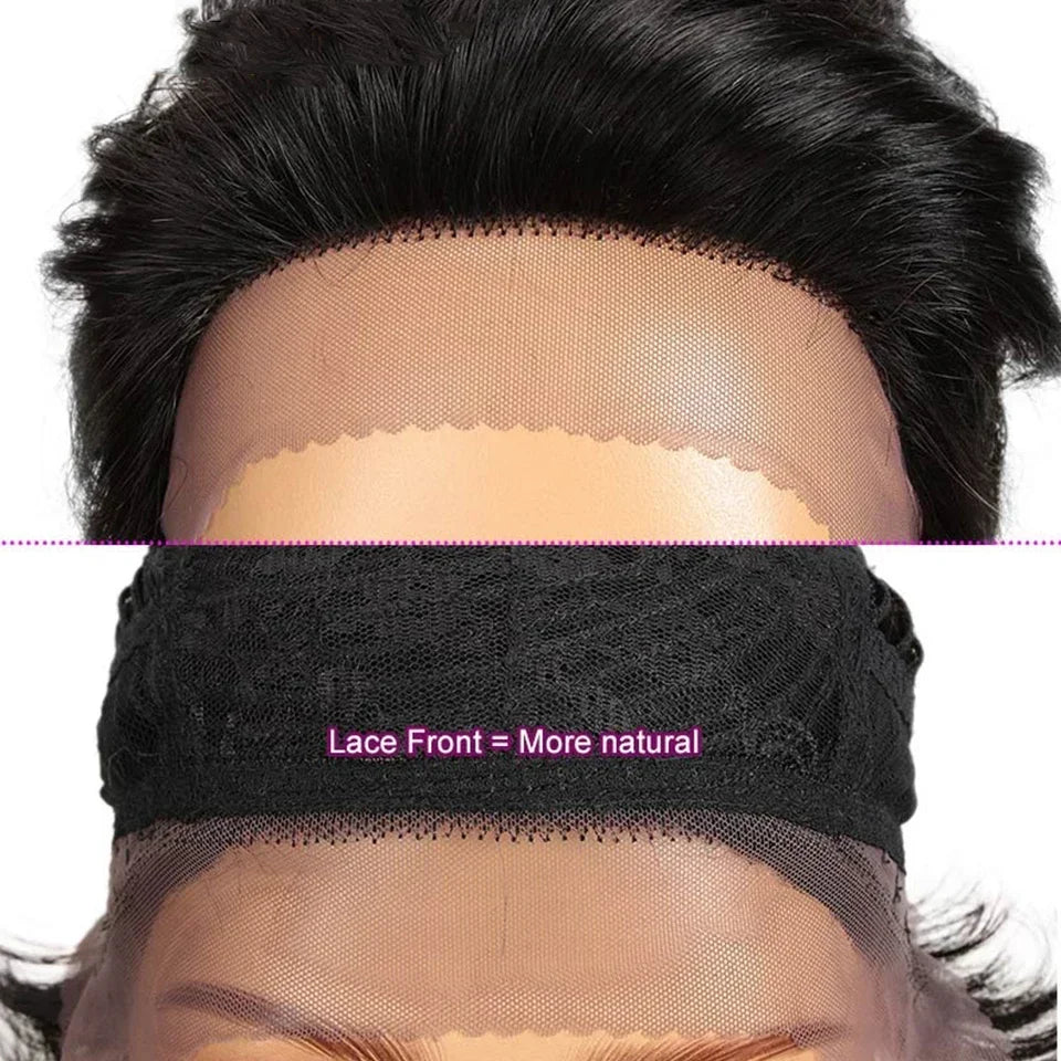 Perruque Lace Front Pixie Cut | Cheveux Humains Péruviens Courts et Raides pour Femmes Noires
