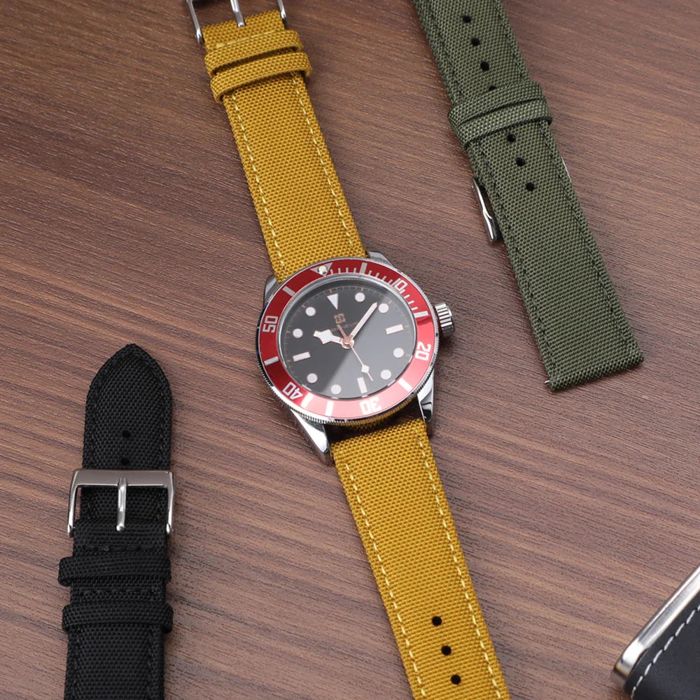 Polar Nylon Sailcloth Watch Strap Quick Release - Waterproof Unisex Band