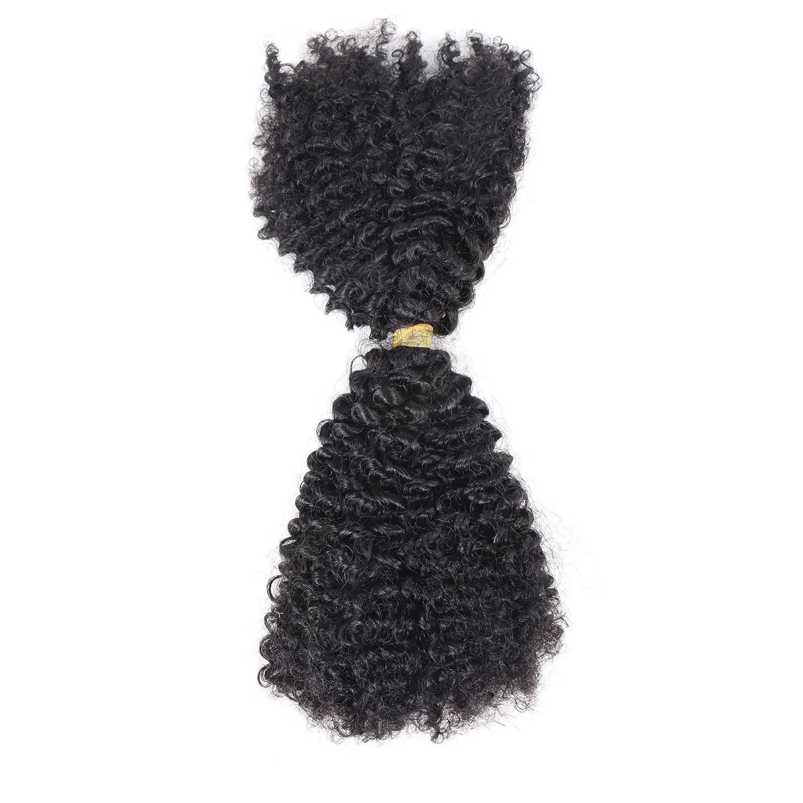 Extensions de Cheveux Humains Frisés Kinky Ombré Blond Miel | 50g Cheveux Péruviens en Vrac au Crochet (Sans Tissage, Double Drawn)