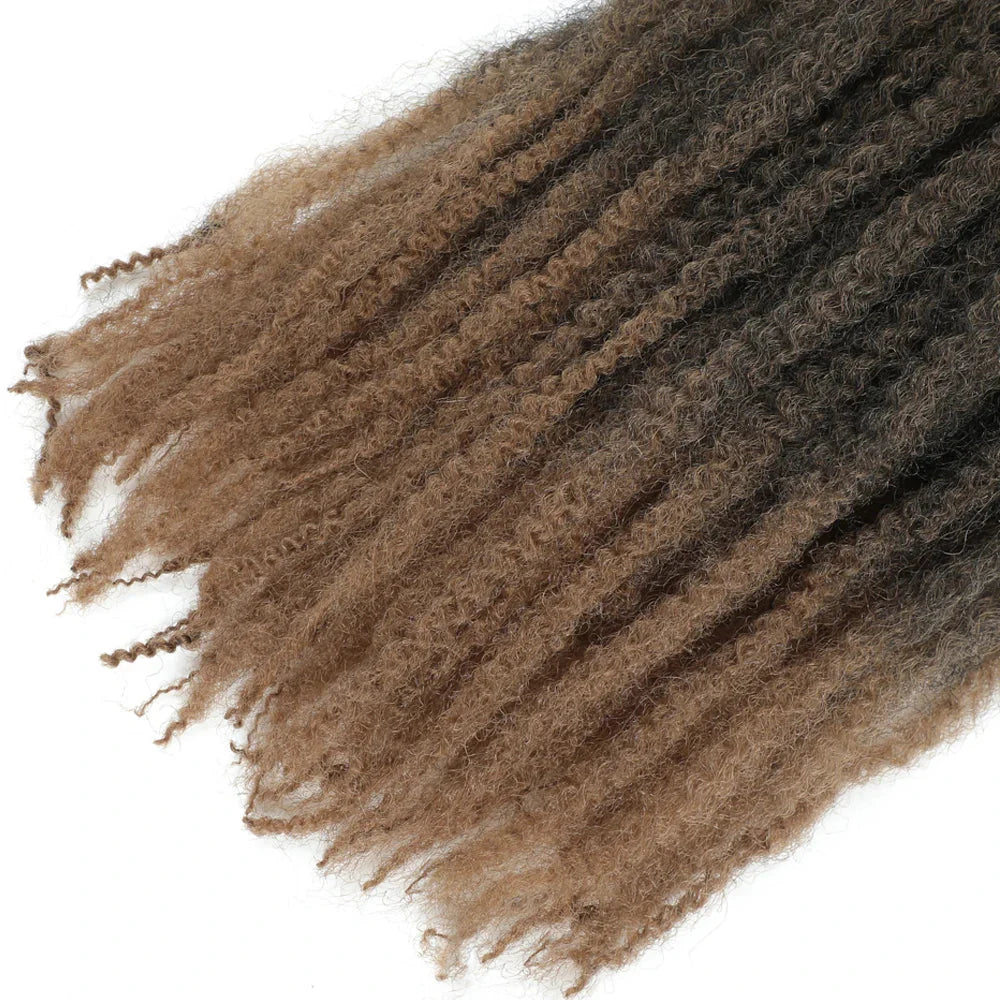 Cheveux à tresser Marley Twist 18" | Tresses au crochet | Extensions de cheveux crépus Afro Twist | Couleurs Ombré | 30 mèches/paquet