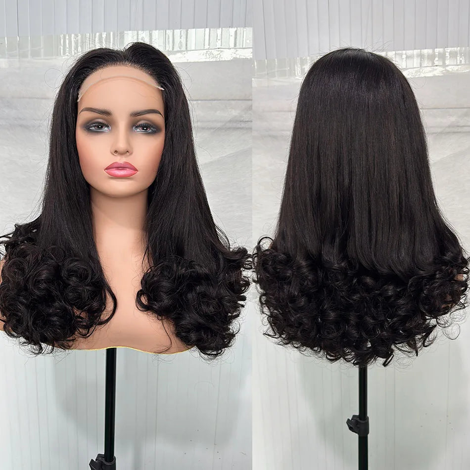 Perrque bouclée 12A Double Drawn Spring Egg | Dentelle HD 5x5 | Sans colle | Prête à porter | Densité 250 % | Cheveux vierges brésiliens