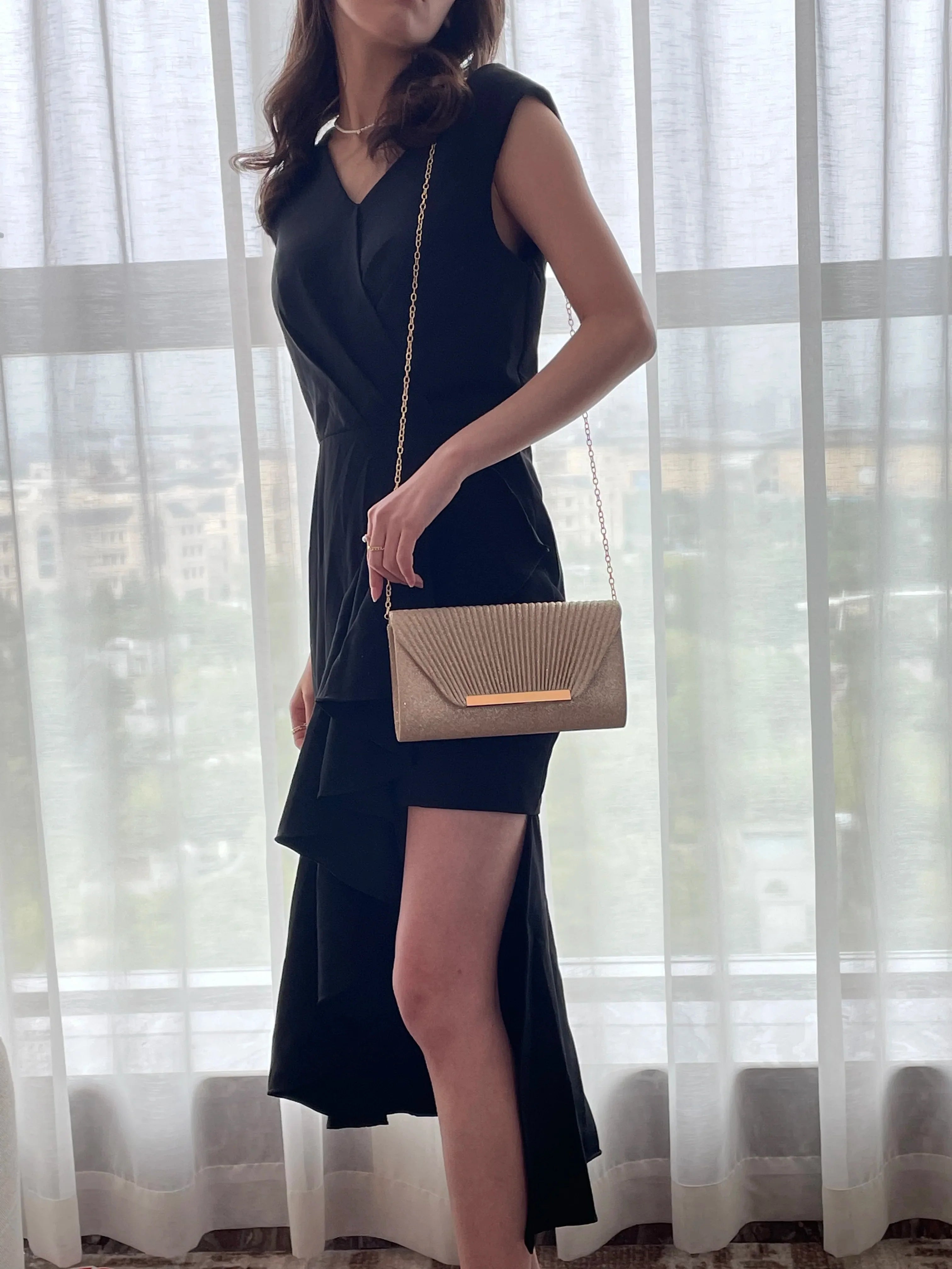 Pochette élégante et tendance | Sac de soirée à chaîne très tendance et sac à main de mariée ou de demoiselle d'honneur (prix d'usine)