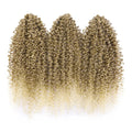 Cheveux au crochet bouclés afro crépus magiques de 18 po | Tresses torsadées Ombre Passion | 60 mèches/paquet | Résistant à la chaleur