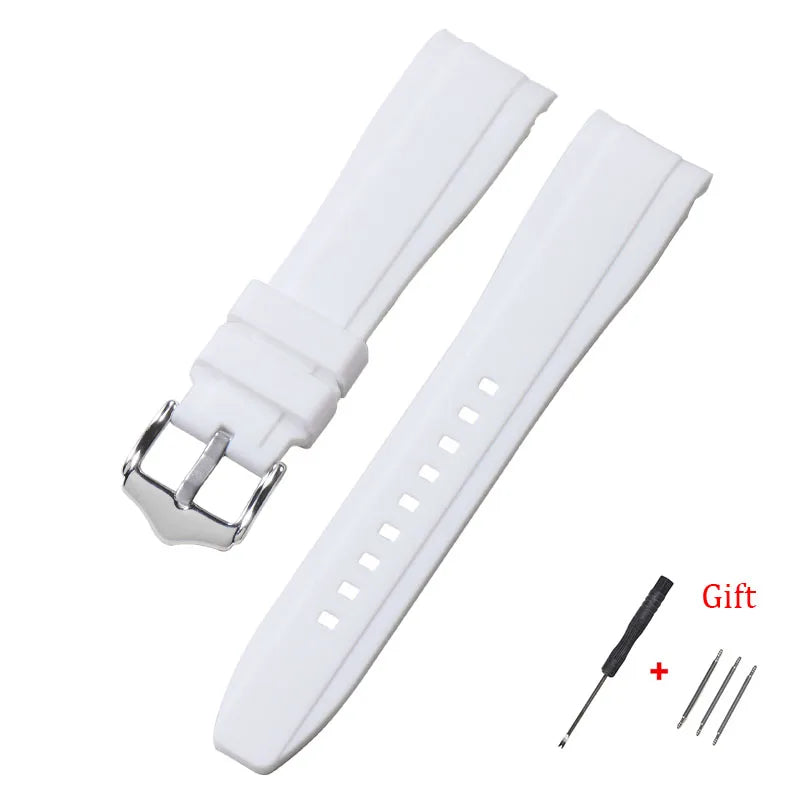 COROS Bands Silicone Watch Band Curved End Waterproof Rubber Strap