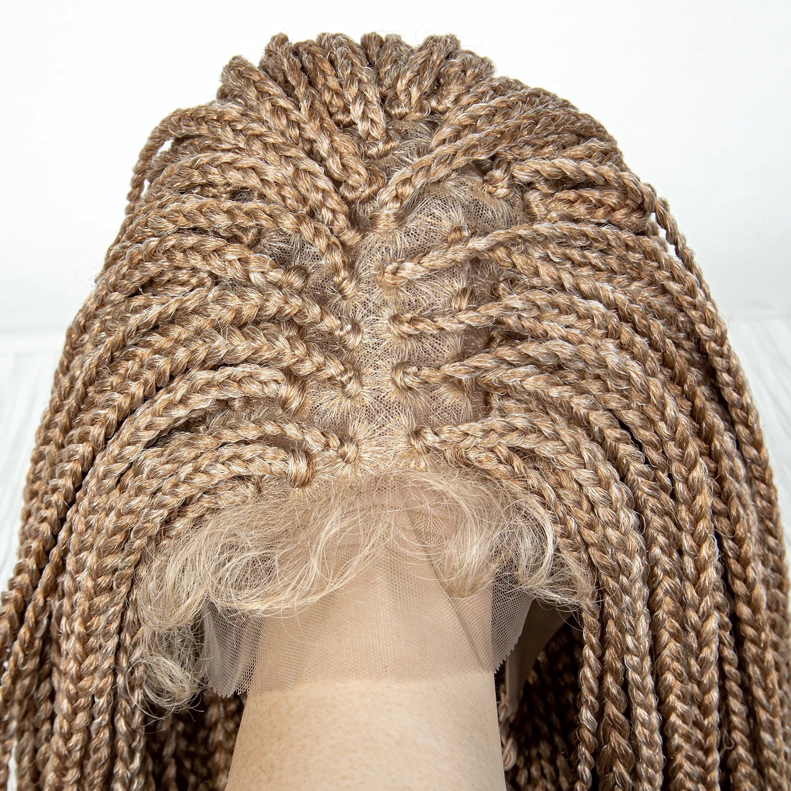 Perrue tressée Water Wave 36" | Dentelle frontale | Cheveux de bébé | Longues tresses