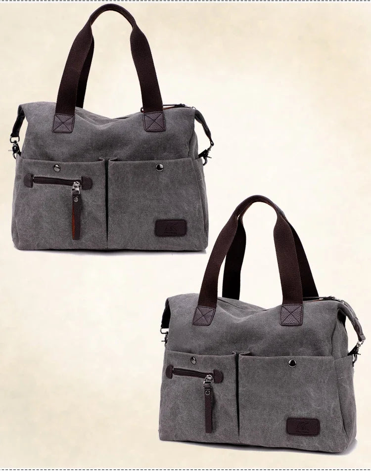 Nouveauté Sac bandoulière vintage en toile pour femme | Grand cabas décontracté et sac à bandoulière pour femme (Sac de voyage)